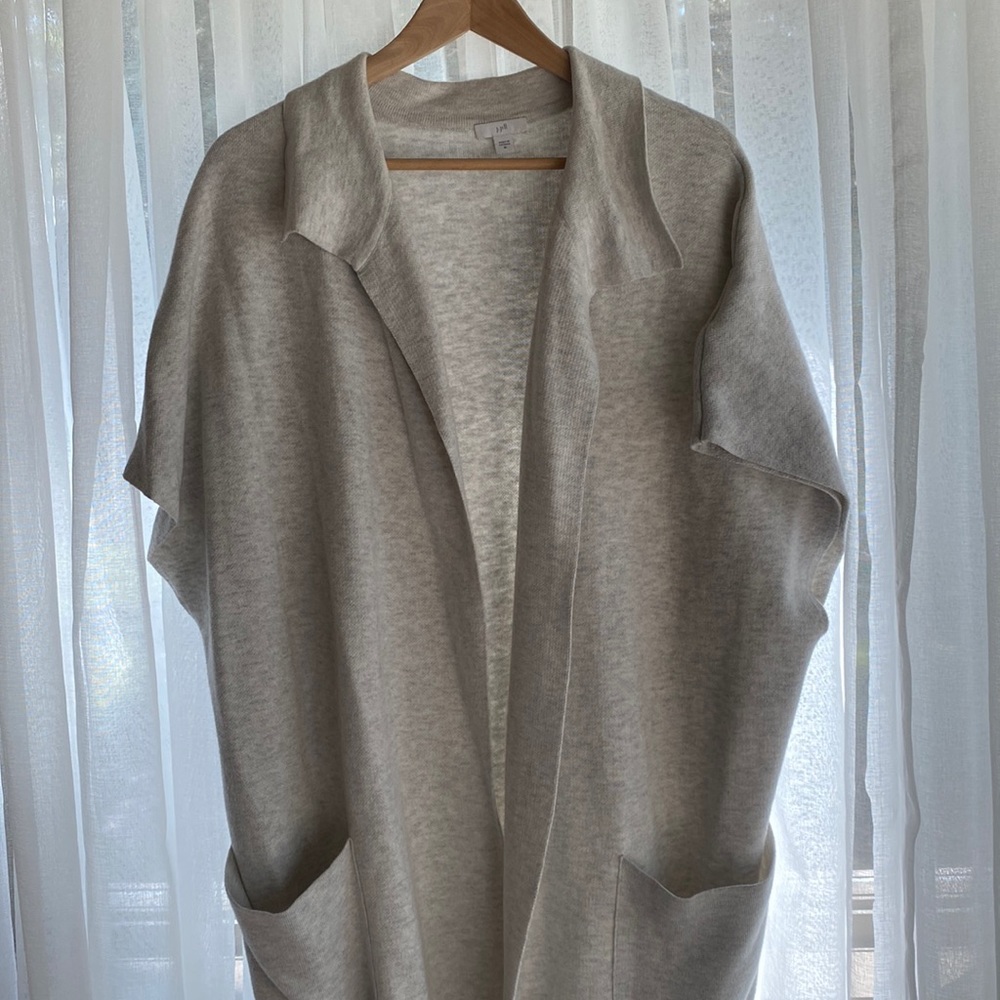 J. Jill gray duster vest with two front pockets